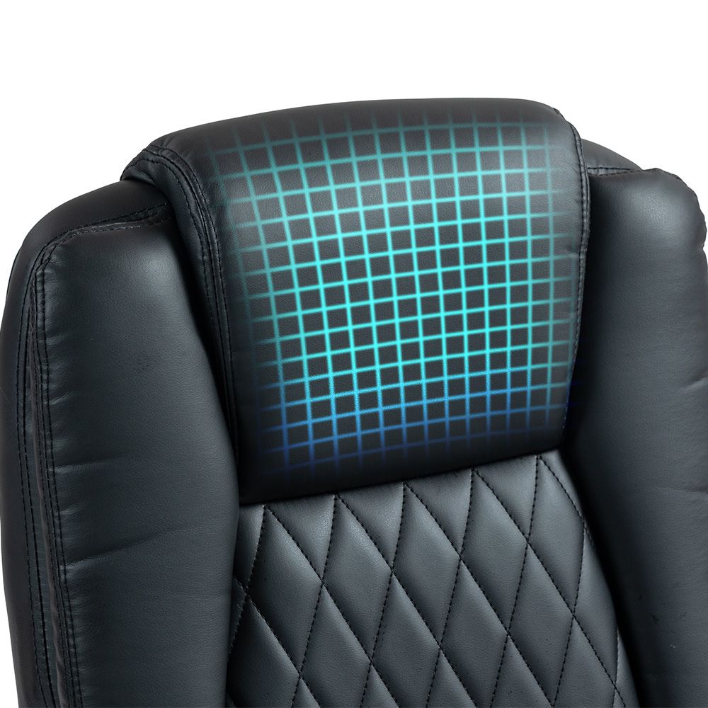 400lbs Big and Tall high Back Executive PU Leather Office Chair Heavy Duty with Foot Rest